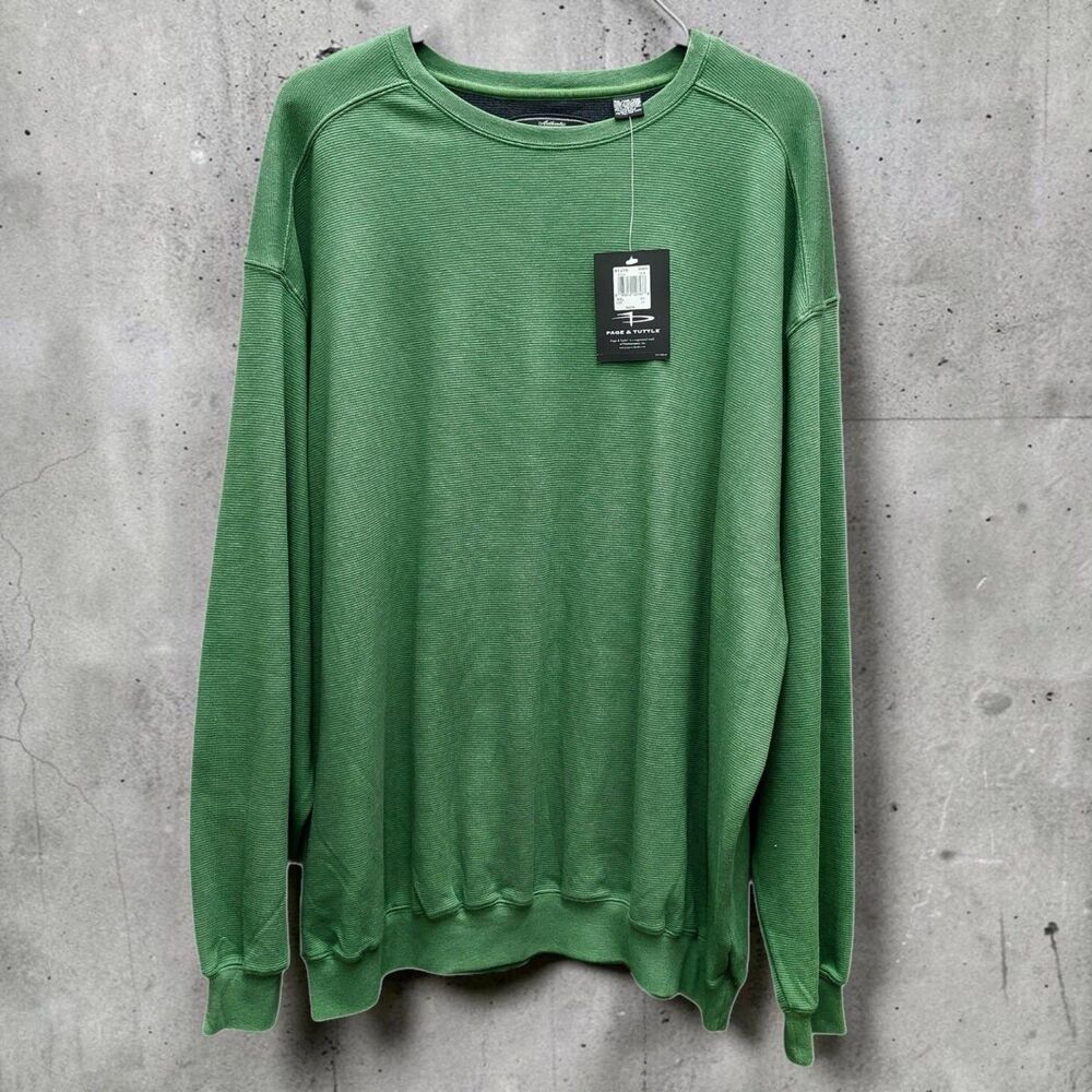 Page and Tuttle Golf Sweatshirt Men XXL Kelly Green Country Club Athleisure